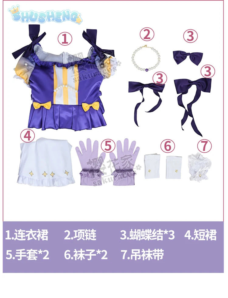 Lovelive Heanna Sumire Liella Nonfiction Cosplay Costume Necklace Accessories Gloves Socks Girl Cute Lolita Halloween Party Set