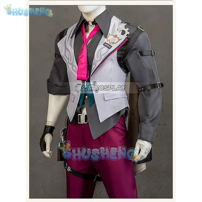 Gallagher Cosplay Game Honkai: Star Rail Costume Fashion Handsome Uniform Suit Halloween Carnival Party Outfit Men XS-3XL