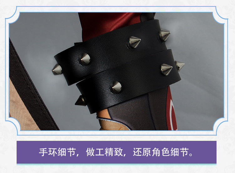 Synthetic Hair Genshin Impact Arataki Itto Cosplay Wig Men Cosplay Wigs Mixed Red Costume Heat Resistant