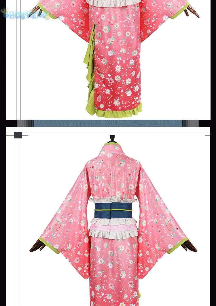 Anime Demon Slayer Kochou Kanae Tokitou Muichirou Kanroji Mitsuri Cosplay Costume Halloween Carnival man Woman Full Set uniform