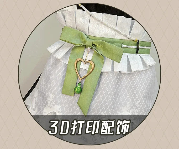 Nu: Carnival Olivine Cosplay Costume Sweet Maid Dress Halloween Carnival Lolita Uniform Accessories Prop Woman Man Olivine Set