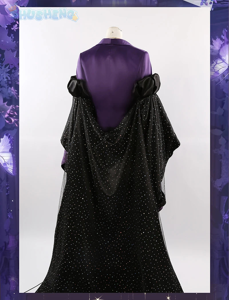 Game Twisted Wonderland Cosplay Vil Schoenheit Costume Tail necklace gloves purple gorgeous sexy dress Halloween uniform XS-XXXL