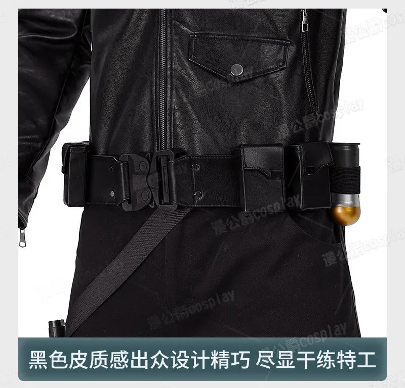 Thunderbolts Bucky Barnes Cosplay Winter Soldier Costume Halloween Men's Fantasy Uniform Coat Props Shoes Accessories Net Set
