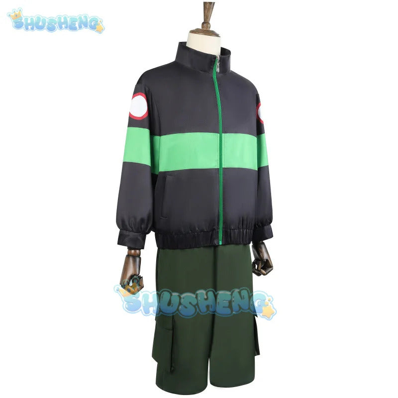 Anime Sakamoto Days Heisuke Mashimo Cosplay Costume Black Green Jacket Pants Halloween Party for Women Men Props Carnival