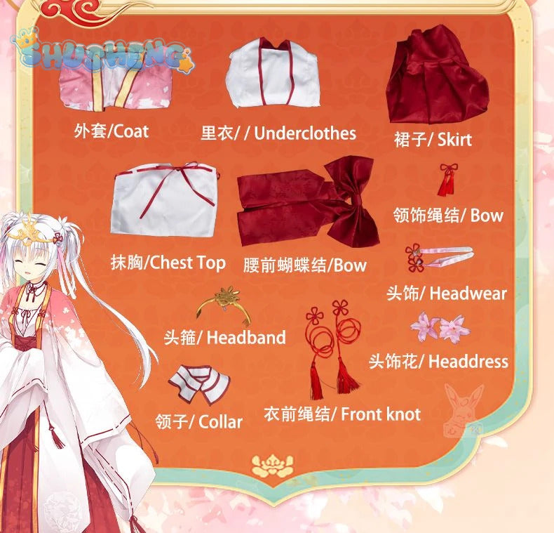 Anime Senren * Banka Tomotake Yoshino Cosplay Costume Party Christmas Witch Sweet Kimono Accessories Prop Woman Man Set S-XXL