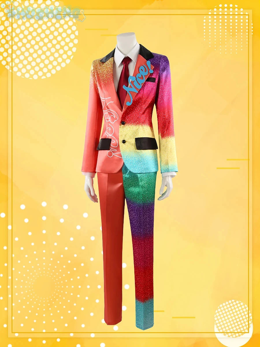 Anime Ensemble Stars Nice Arneb Thunder Cosplay Costume Colorful personalized suit shirt tie pants set Halloween party uniform
