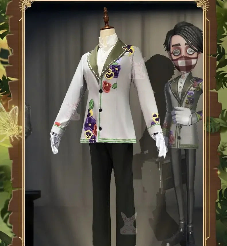 Shusheng-N Game Identity Ⅴ Aesop Carl Embalmer Cosplay Costume Suit, mask, gloves, shirt set Halloween party men's and women's uniforms