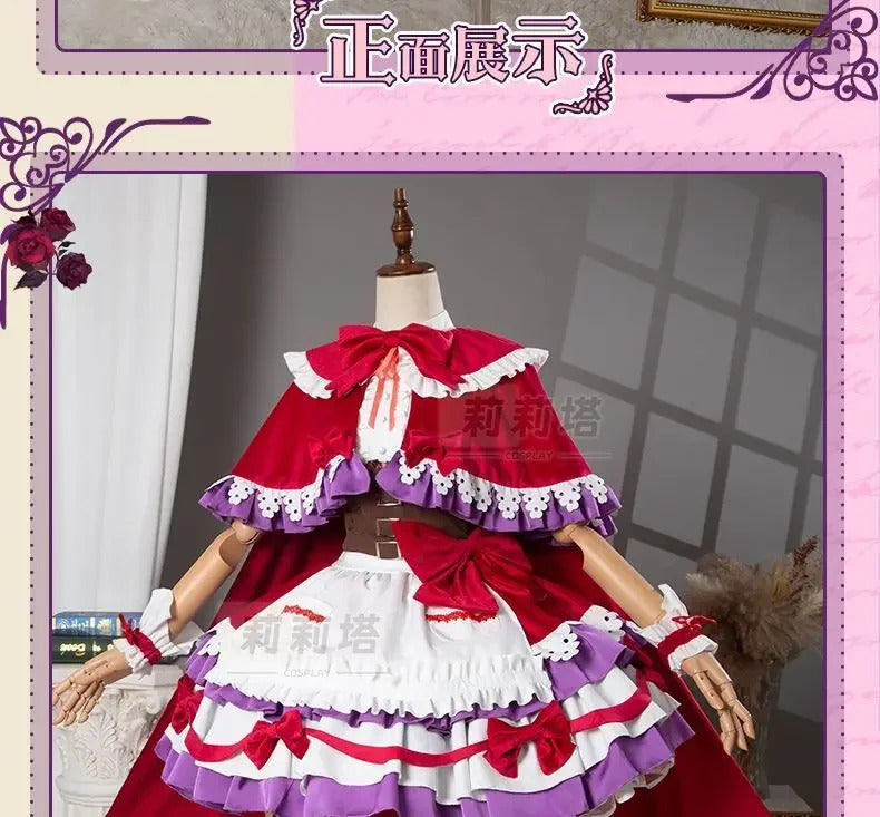 Manaka Laala cosplay 10th Anniversary Christmas red lolita dress Anime Pripara costume party gift girl accessories sweet new set