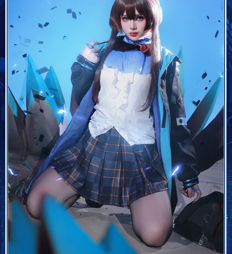 Anime! Arknights AMIYA RHODES ISLAND Combat Gear Lovely Uniform Cosplay Costume Halloween Outfit Women Dailydress Yu Costume