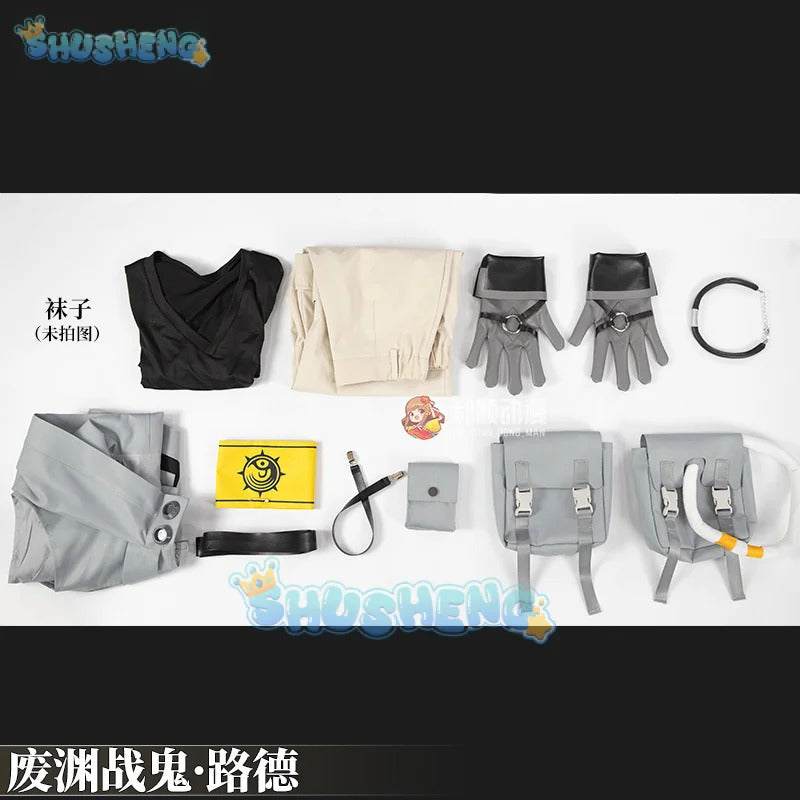 Anime Gachiakuta Rudo Surebrec Cosplay Costume Uniform Hoodie Gloves Akuta Cleaners Halloween Party Women Men Carnival