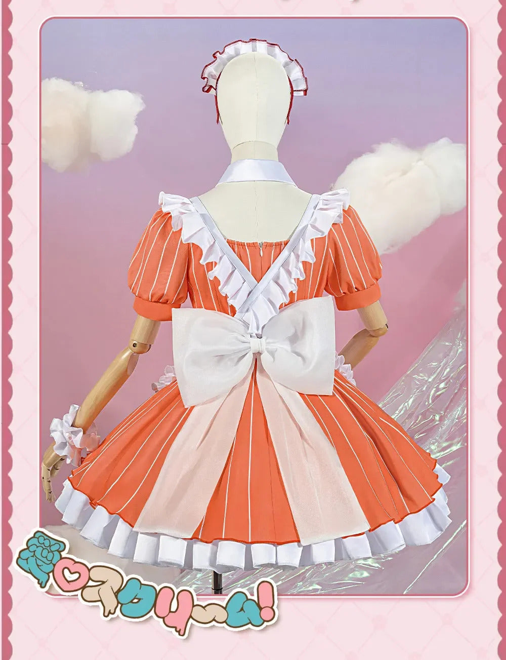 LoveLive!Superstar!!Uehara Ayumu Ruby Kurosawa Wakana Shiki Cosplay Costume Socks Apron Tie Hair Clip Wig Halloween Maid Set