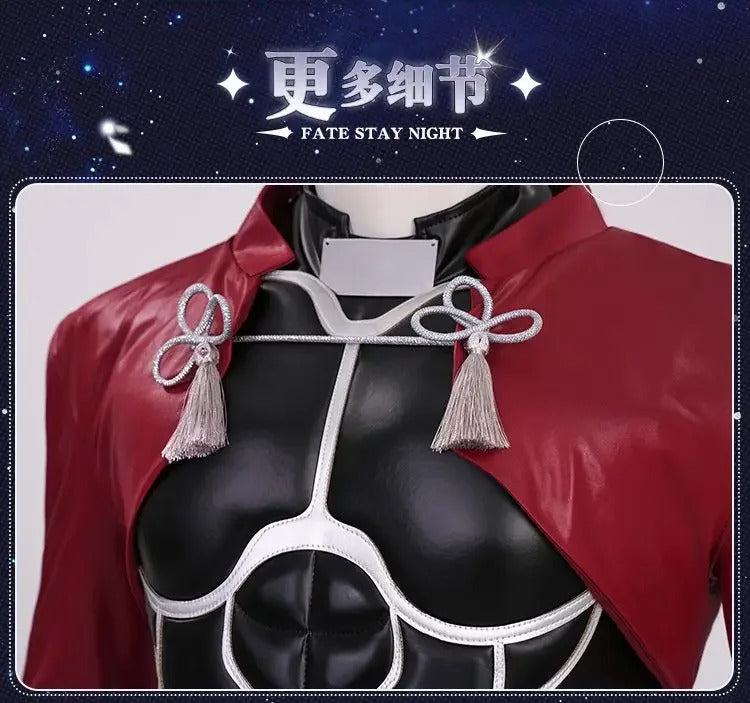 Anime Fate/stay nigh EMIYA Cosplay Arche Costume Black leather top apron pants set Halloween party handsome men women uniform