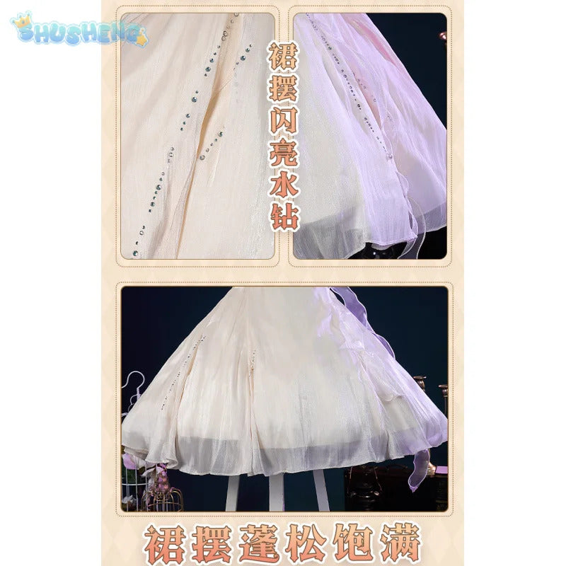 Shusheng-R Asuka Langley Soryu Anime EVA Cosplay Costume The Language of Flowers Sweet dress accessory prop set Halloween carnival uniform