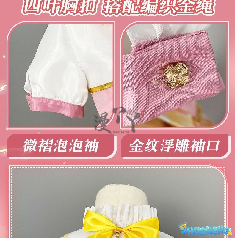 Virtual YouTuber Ace Taffy Cosplay Costume Dress Hat Bow Gloves Hairpin Shirt For Game Party Custom Made