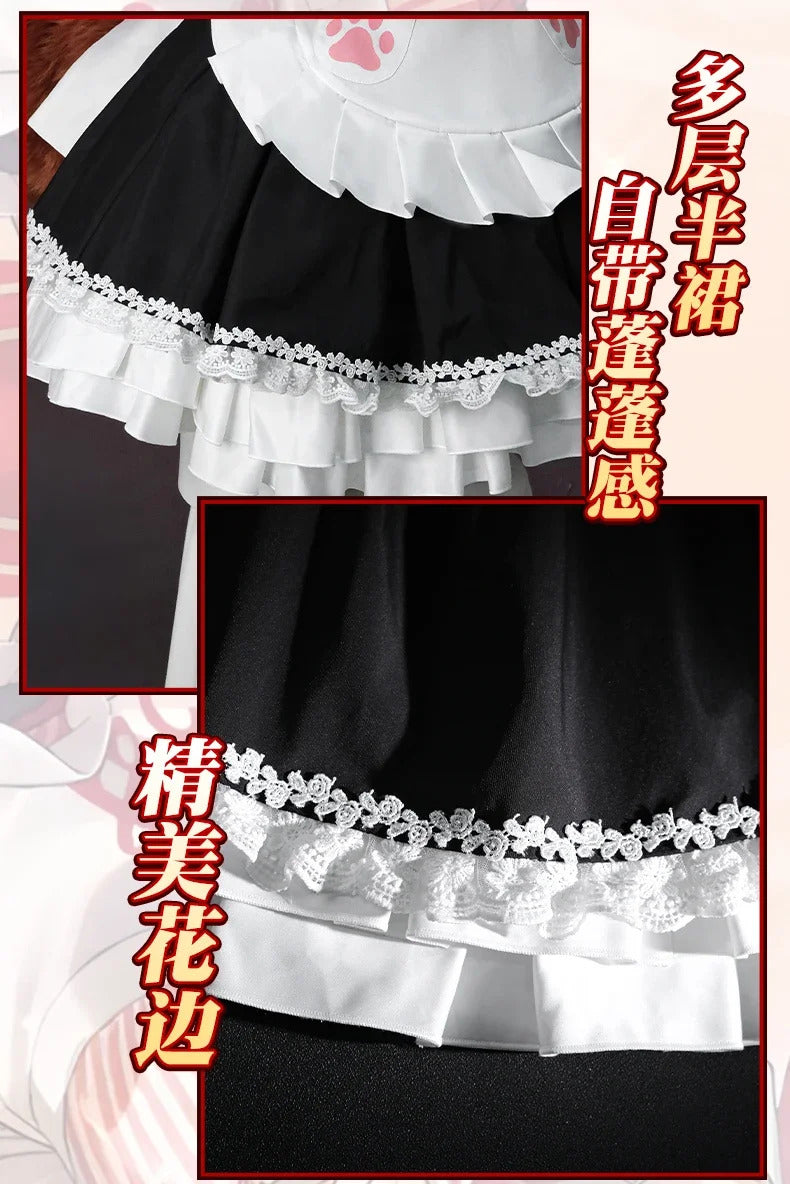 New Tamamo Cat Fate/Grand Order Cosplay FGO Costume Woman Man Halloween maid dress ear foot glove tail full set Lolita uniform