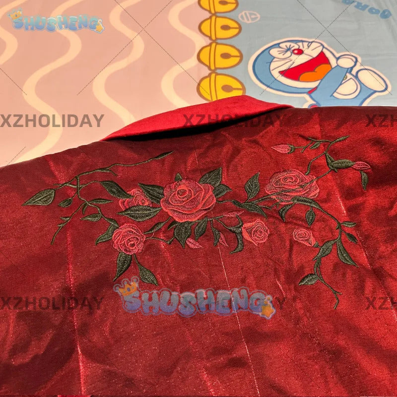 Shusheng-N Love And Deepspace Rafayel Cosplay Costume Rose Burning Kiss Rose Secret Letter Uniform Halloween Party for Women Men Carnival