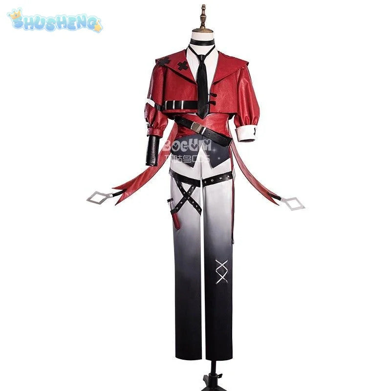 Anime AOTU Anmicius Cosplay Costume Leather jacket pants props tie accessories set Halloween men women fashion New uniform
