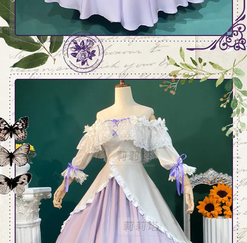 In stock Game Identity Ⅴ Vera Nair cospaly Perfumer Costume Sweet Lolita Princess Dress Hat Set Party Christmas Girl Uniform