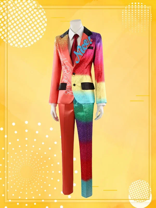 Anime Ensemble Stars Nice Arneb Thunder Cosplay Costume Colorful personalized suit shirt tie pants set Halloween party uniform