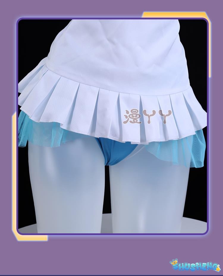Anime Re:Life in A Different World From Zero Rem Cosplay Costume Wig Swimsuit Skirt Adult Woman Sexy Summer Sand Party Suit