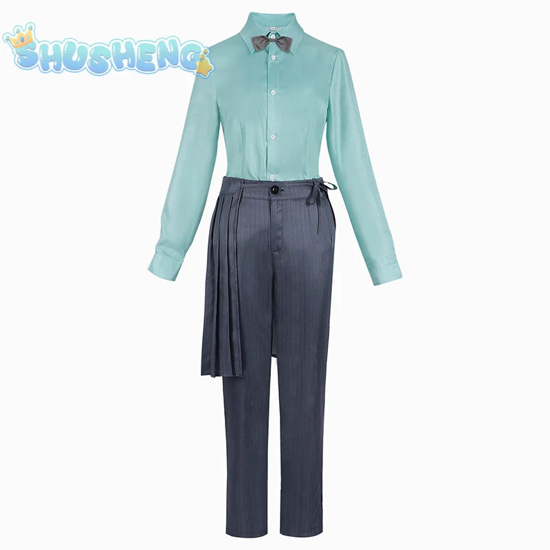 Movie Wicked Elphaba Cosplay costume Coat, shirt, apron, vest, tie, campus uniform Halloween party Elphaba Woman Man set S-XXL