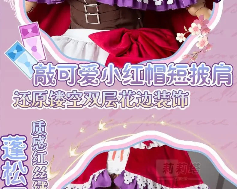 Manaka Laala cosplay 10th Anniversary Christmas red lolita dress Anime Pripara costume party gift girl accessories sweet new set