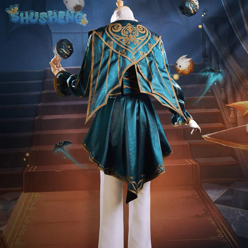 Mike Morton Acrobat Cosplay Game Identity Ⅴ Costume Top Hat Bow Tie Gloves Ring Halloween Christmas Handsome Fashion Uniform Set