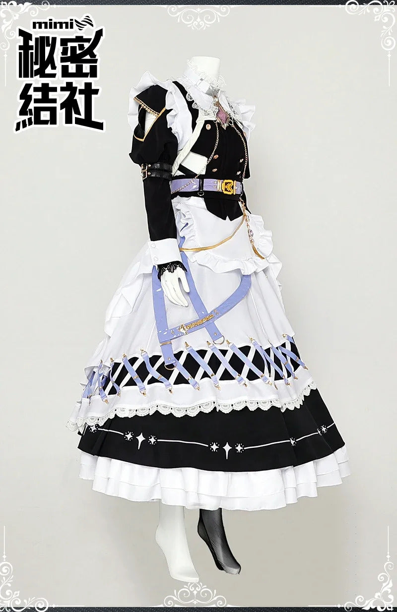 Game Nu: Carnival Blade Cosplay Costume Halloween Carnival Sweet Maid Dress Accessories Prop Set Woman Man Lolita Blade Uniform