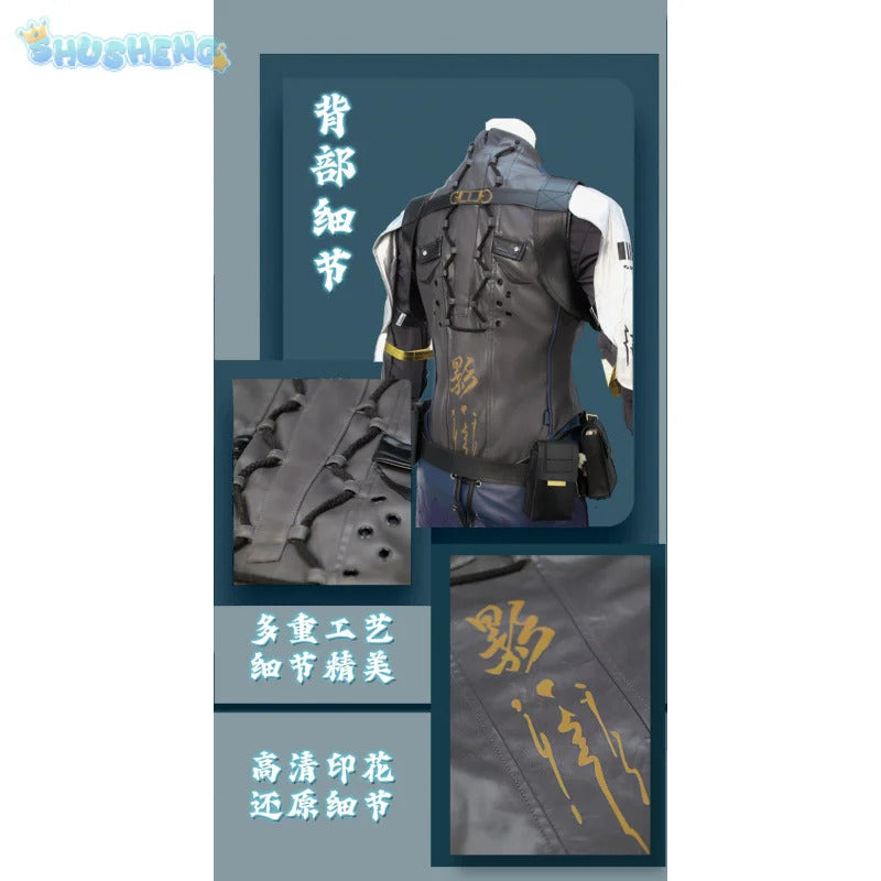 Wuthering Waves Calcharo Cosplay Costume Vest dress waist cover gloves waist bag props Halloween men women customized uniform