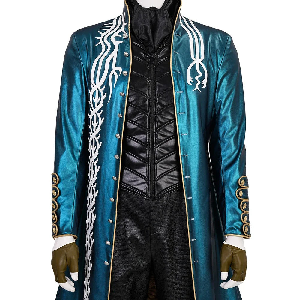 Game Devil May Cry Vergil Cosplay Costume Uniform Halloween Carnival Party Christmas Play Role Clothes Clothing for Men
