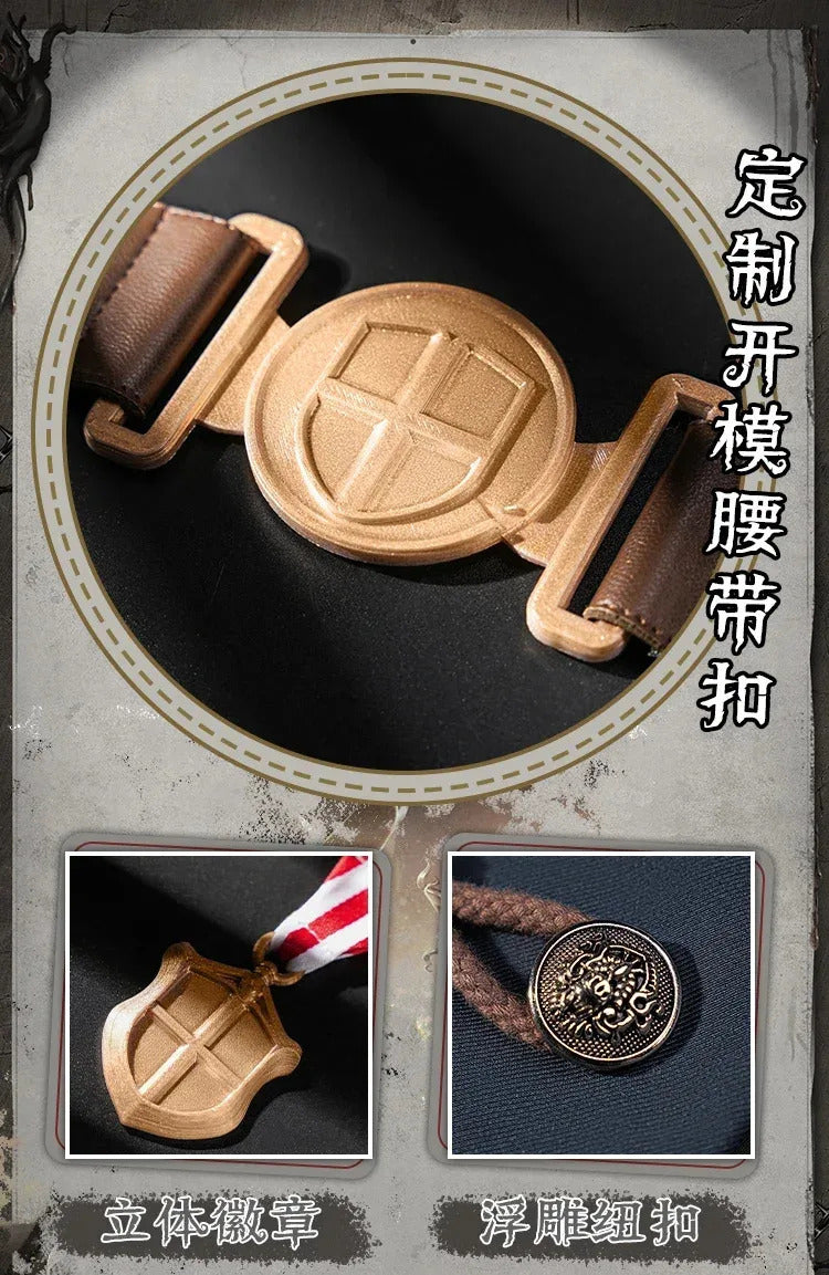 Identity V Lestrade Jose Baden Cosplay Costume First Officer Uniform Halloween Carnival Party Christmas Play Role Clothes