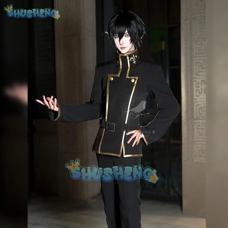Anime Lelouch Lamp Rouge Cosplay Costume Nezuko Cosplay Code Geass CC Cosplay Halloween Uniform Girls School Dress