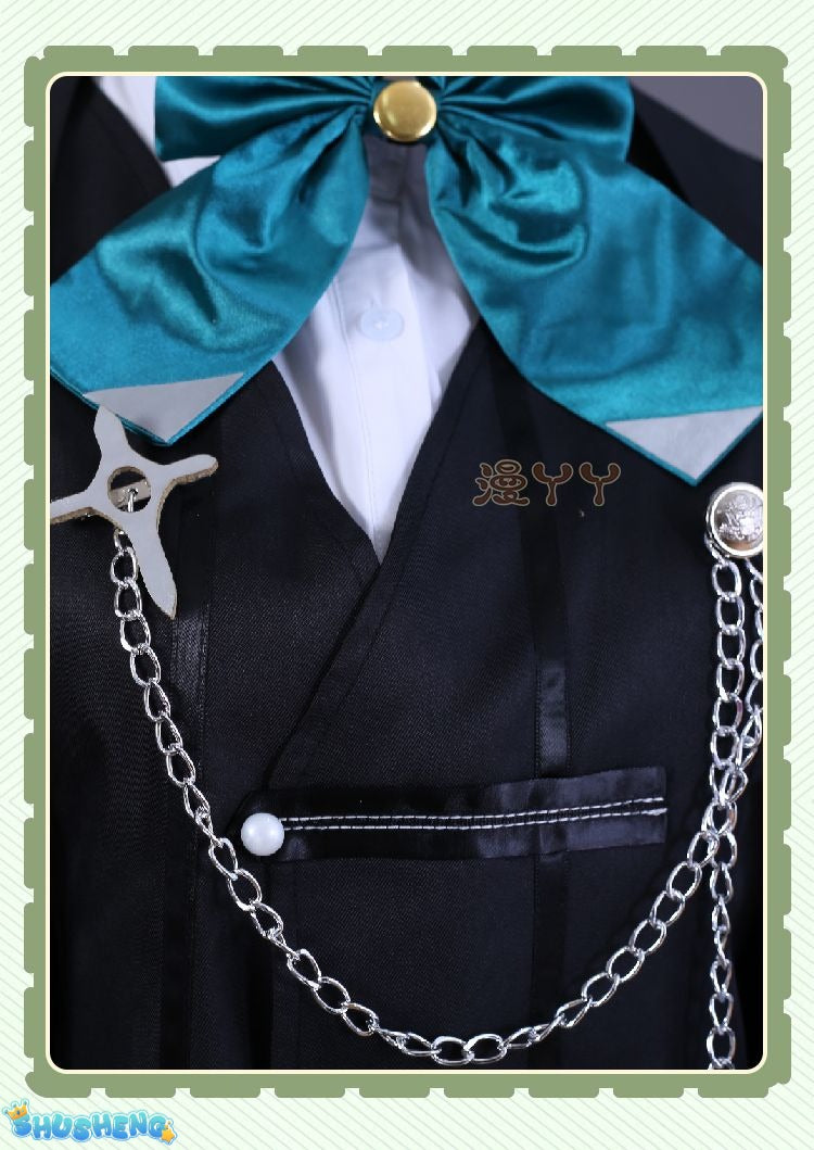 Eli Clark Cosplay Seer Game Identity Ⅴ costume Halloween Party Fashion Cloak Eyemask Tie Accessories Uniform Woman Man Set