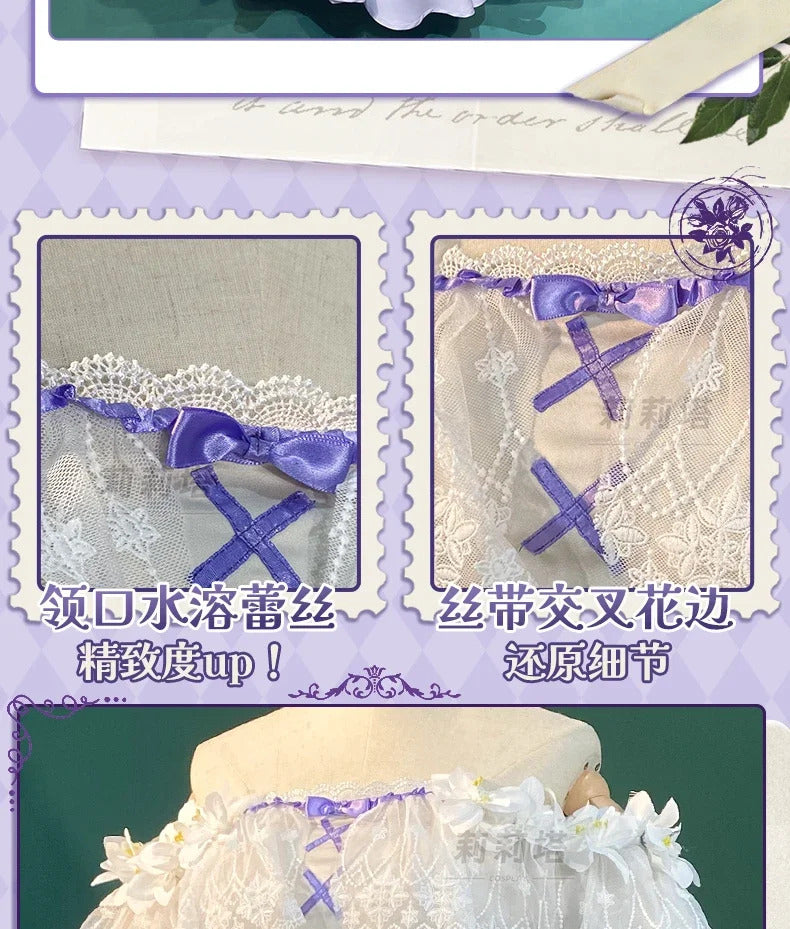 In stock Game Identity Ⅴ Vera Nair cospaly Perfumer Costume Sweet Lolita Princess Dress Hat Set Party Christmas Girl Uniform