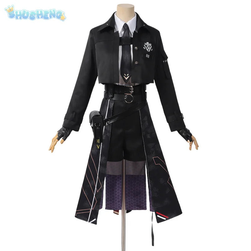 Shusheng-R Love and Deepspace Heroine Cosplay Costume Halloween combat suit including gloves outerwear shirt tie men women handsome set