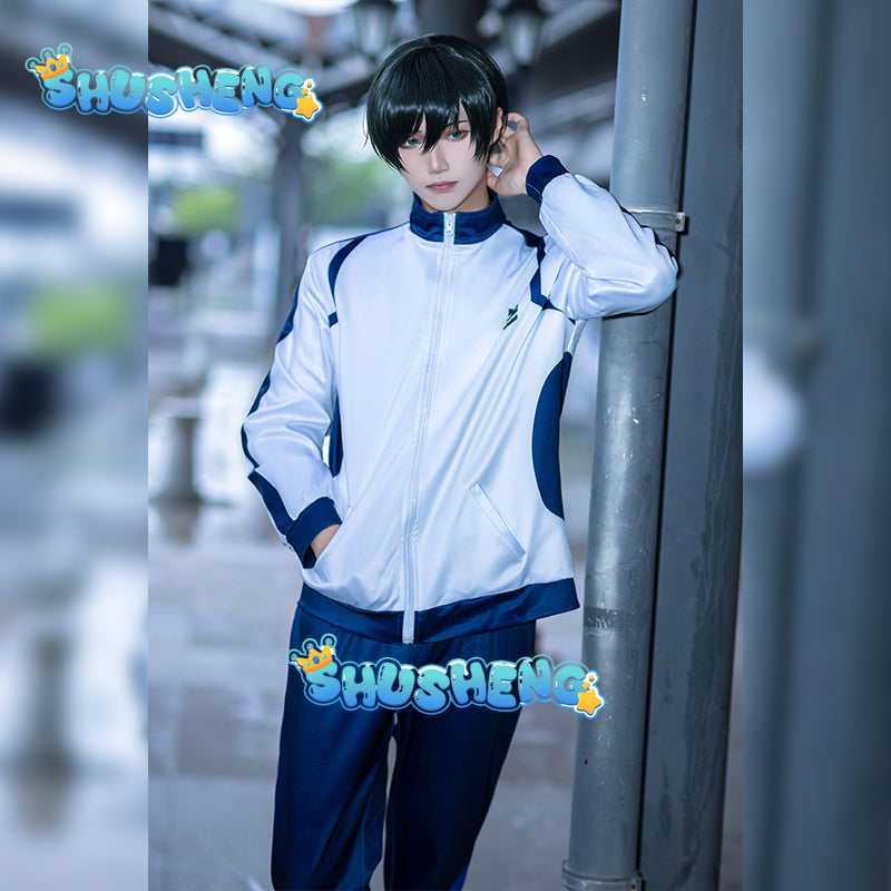 Blue Lock Reo Nagi Bachira Isagi Chigiri Cosplay Costume Zip Sportswear Tracksuit Sweatshirt Hoodie Halloween Carnival Clothes