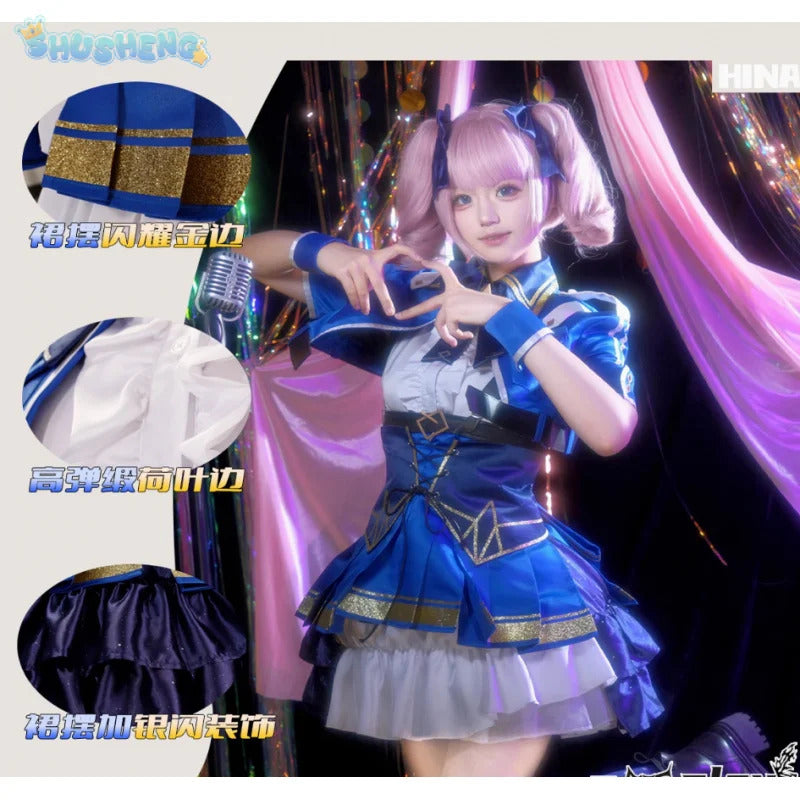 Diamond Dust Hina Rin Nana Ai Cosplay GIRLS BAND CRY gbc hina Costume Halloween Party Fashion Dress Wig Props Uniform Woman Set