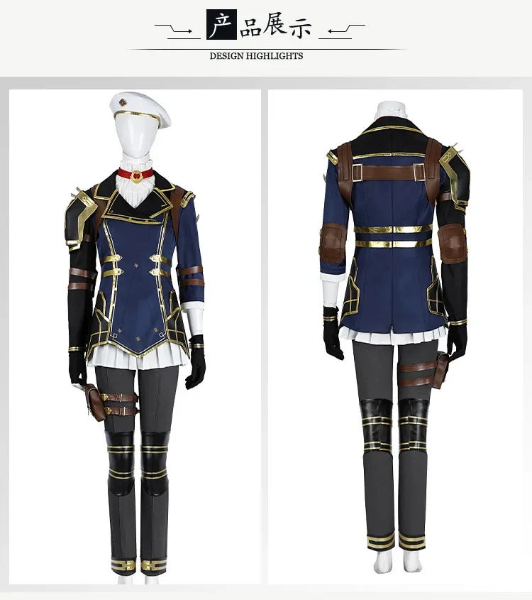 Shusheng-R Caitlyn Vi Cosplay Costume Game LOL Cosplay Women Uniform LOL Plus Size Vi Cosplay Costume Halloween