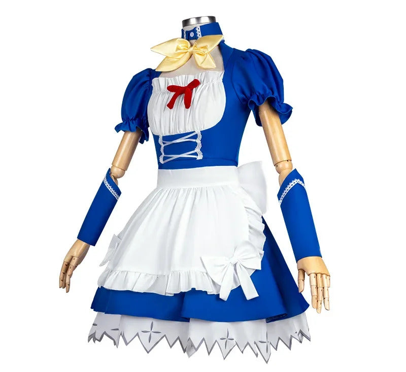 Anime EVA Asuka Langley Soryu Ayanami Rei Cosplay Costume Halloween Party Sweet Maid Uniform Dress Socks Headwear Prop Woman Set
