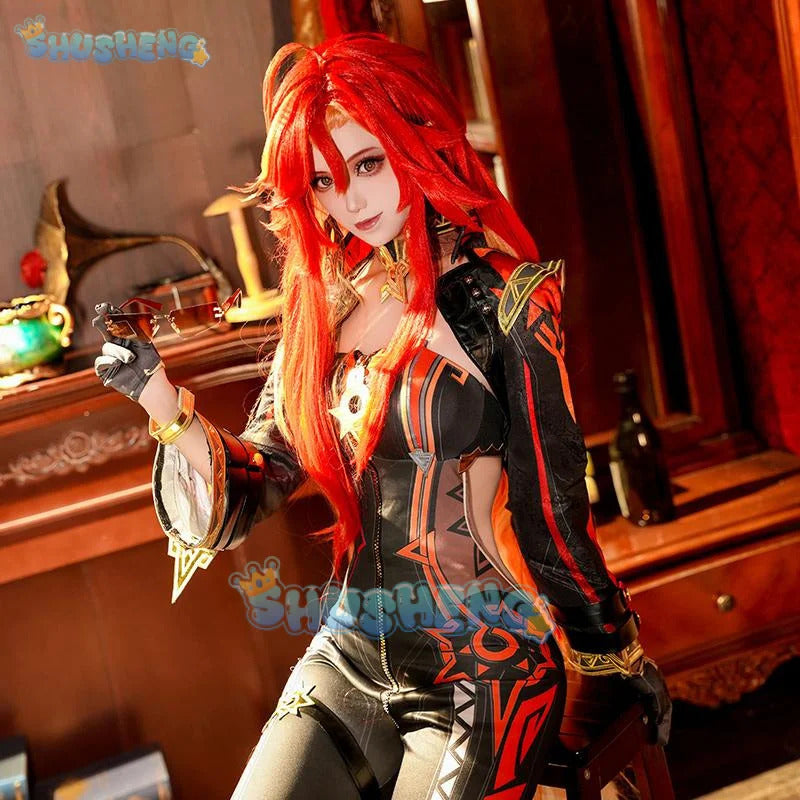 Mavuika Cosplay Costume Game Genshin Impact Uniform Halloween Carnival Party Christmas Play Role Clothes Clothing for Women