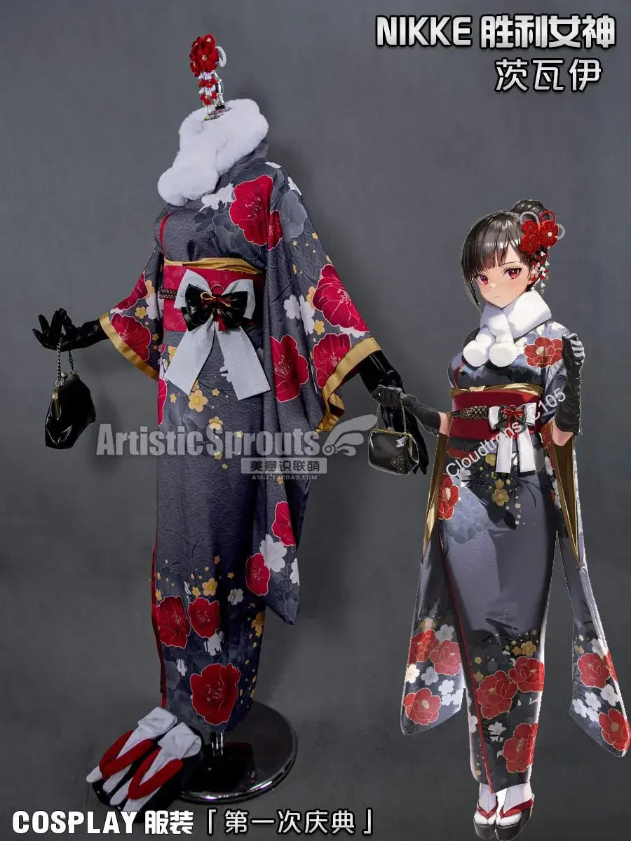 NIKKE:The Goddess of Victory Zwei Cosplay Costume Halloween party new kimono dress accessories props wig woman uniform set
