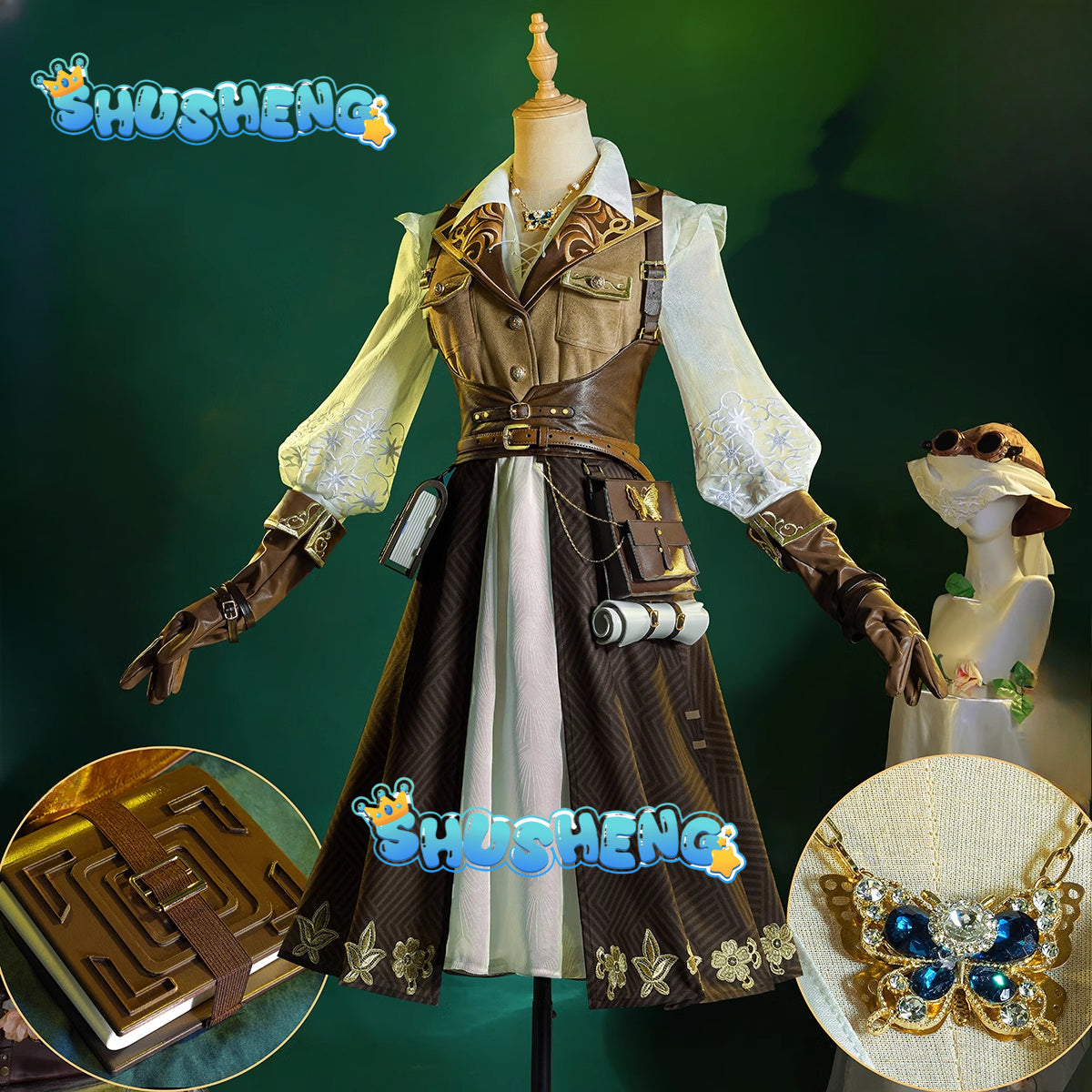 Game Identity V Melly Plinius Cosplay Cosplay Costume Anime Women Fashion Uniform Entomologist Role Play Clothing Halloween Suit