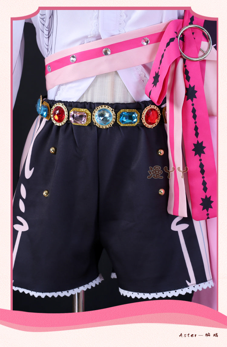 Aster Role-playing Costume Game Nu Carnival Aster Cosplay Outfits Halloween Party Set Short Pink Hair Role Play