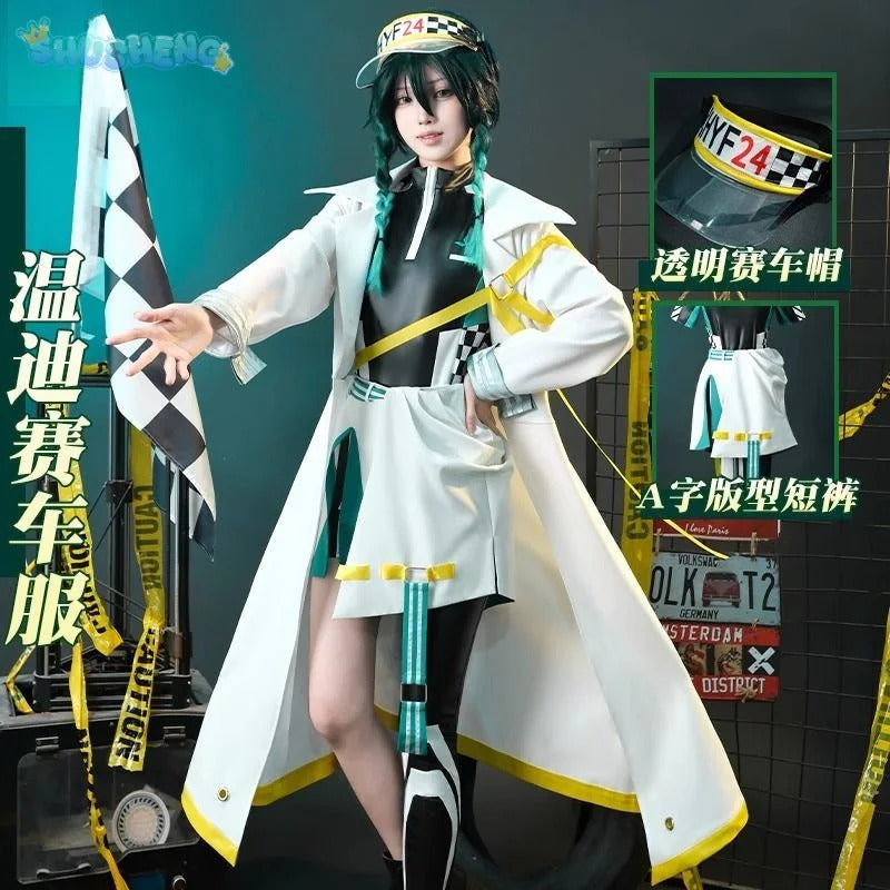 Game Genshin Impact Barbatos cosplay costume Hat windbreaker jumpsuit accessories prop set Halloween fashion men women uniform