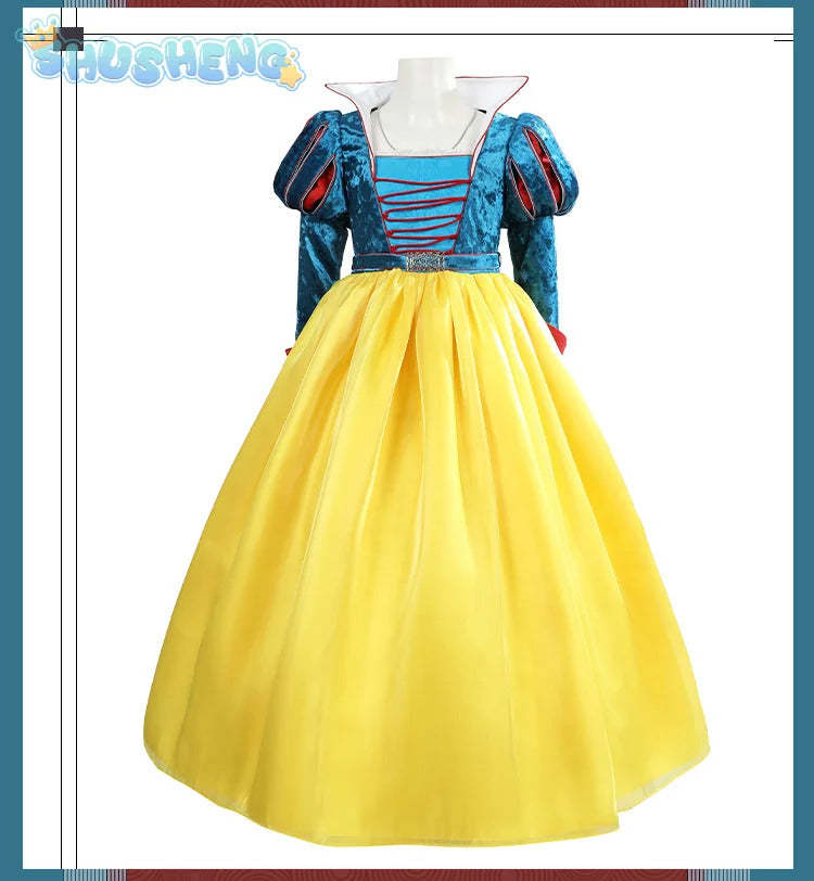New Movies of 2025 Snow White cosplay Costume Adult and Child Sizes Fairy Tale Sweet Princess Dress Halloween Ball Woman Uniform