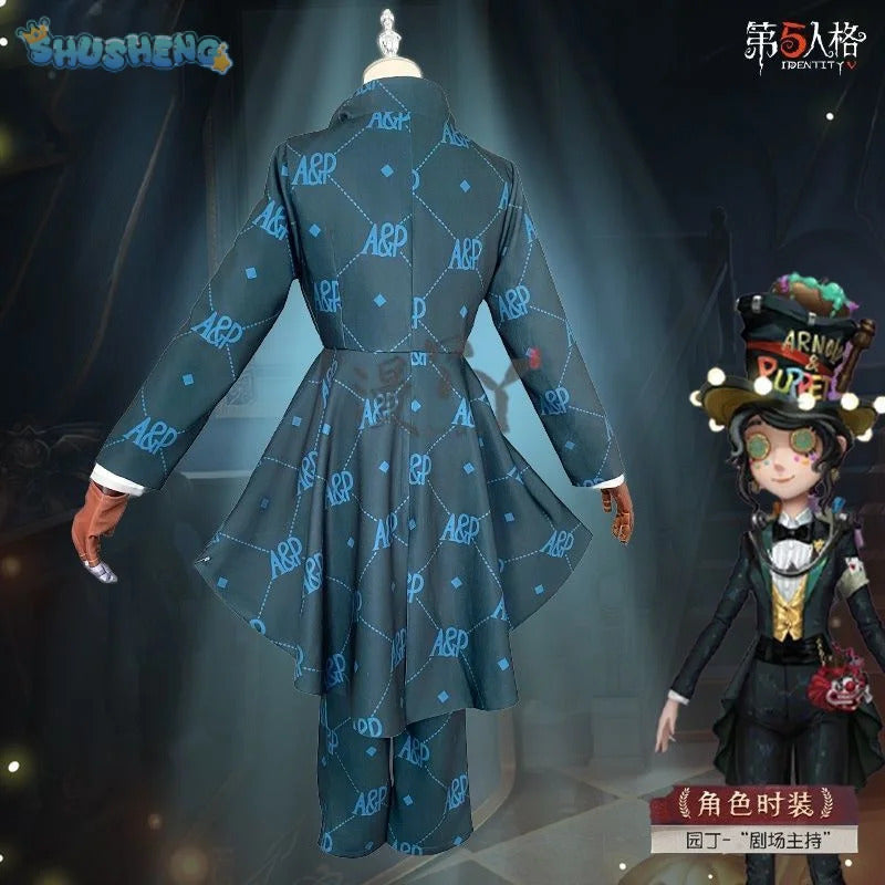Shusheng-N Game identity Ⅴ Emma Woods Gardener Cosplay theater host costume hat shirt jacket gloves socks set Halloween fashion new uniform
