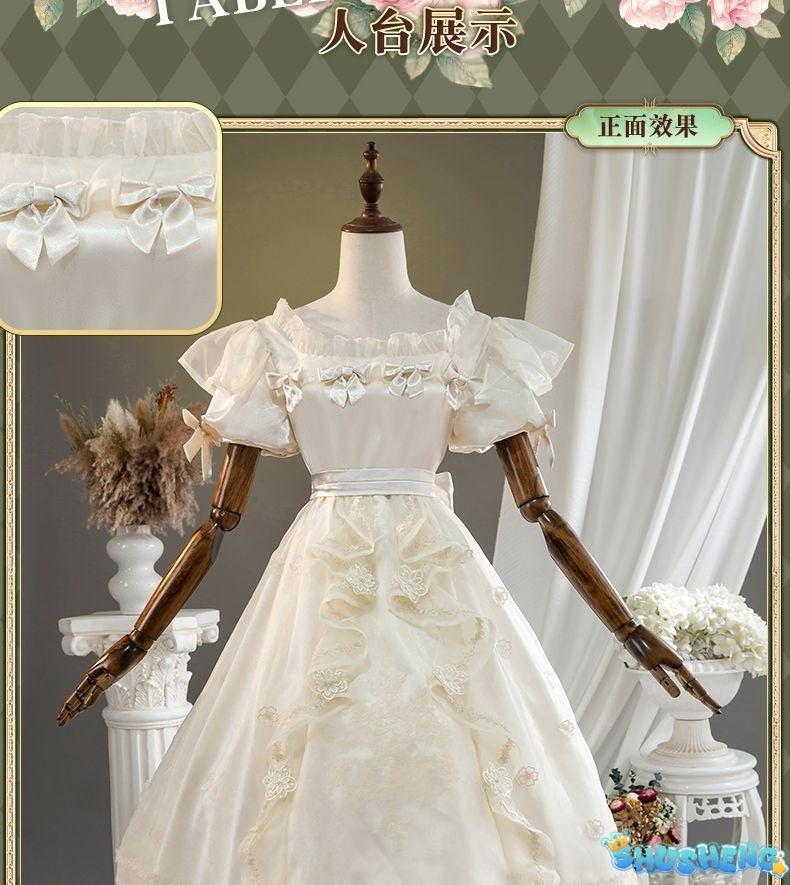 Eurydice Little Girl Cosplay Game Identity V Costume Girl Memory Alice Dress Headgear Wig Set Halloween Party Outfit Women