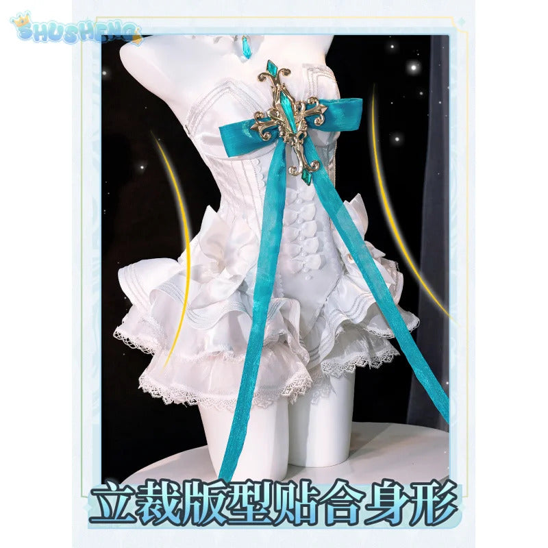 Anime Miku Cospaly miku Costume Jumpsuit skirt leg, tie socks headwear, props accessories complete set Halloween women uniform