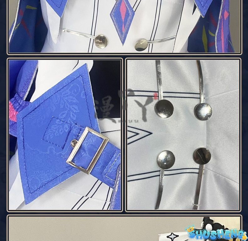 Game Wuthering Waves ROCCIA Cosplay Costume ROCCIA Two Tail Women Girl Halloween Performance Stage Roleplay Uniform