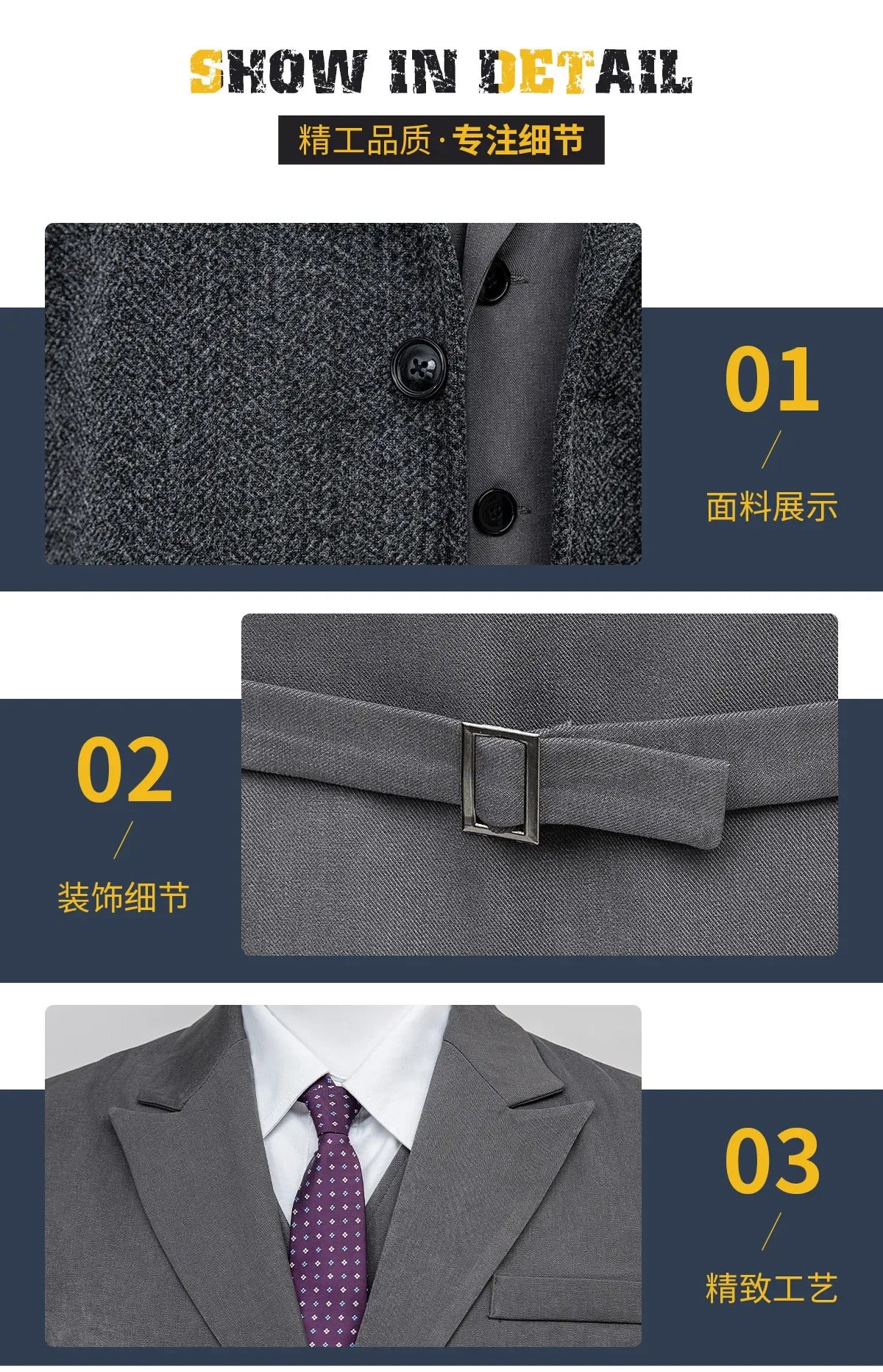 Shusheng-R Movie Noir Man Spider Cosplay Peter Parker Costume Man Fantasia suit coat vest for sale tie hat shoe set Halloween uniform